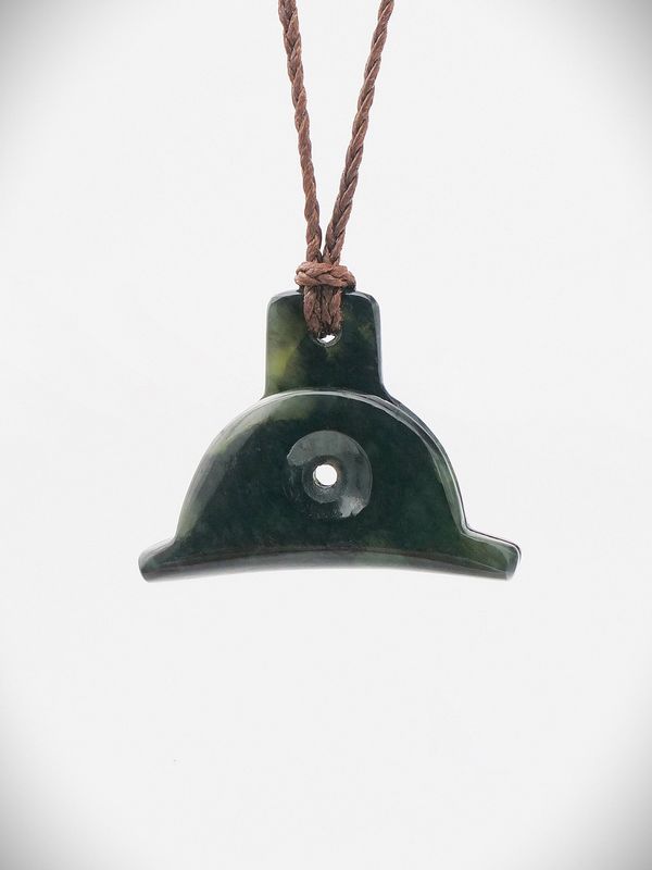 Moko Pounamu Sheppard's Whistle NZ Genuine Kawakawa Greenstone - Pakipaki