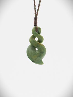 Moko Pounamu Pikorua NZ Genuine Raukaraka Greenstone - Te Mata