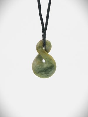Moko Pounamu Pikorua NZ Genuine Inanga Flower Greenstone - Taruna