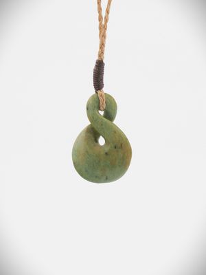 Moko Pounamu Pikorua (Twist) NZ Genuine Raukaraka Greenstone - Maraekakaho