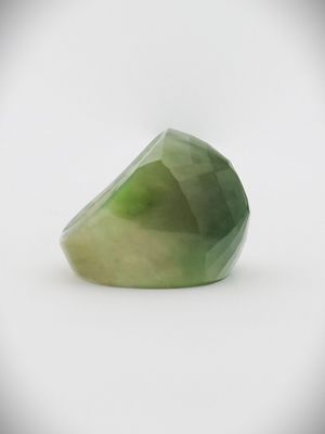 ❃ mokohana ❃ Moko Pounamu Faceted Ring Kahurangi Greenstone Titoki