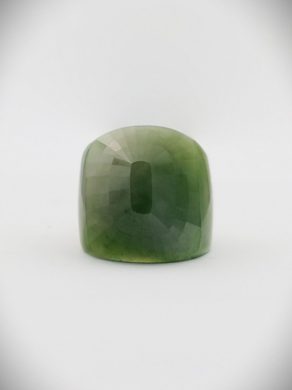 Moko Pounamu Faceted Ring NZ Genuine Kahurangi Greenstone - Titoki