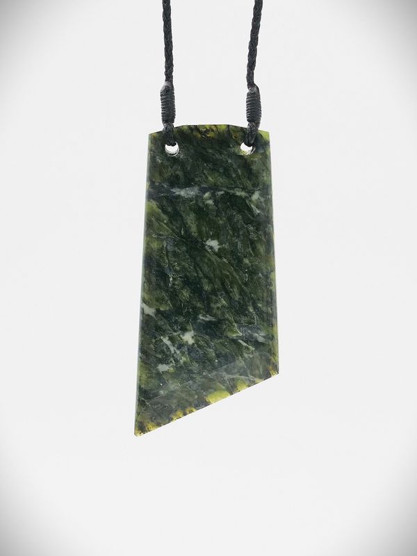 Moko Pounamu Toki NZ Genuine Douglas Creek Serpentinite Greenstone - Pukehiki