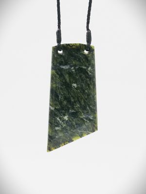 Moko Pounamu Toki NZ Genuine Douglas Creek Serpentinite Greenstone - Pukehiki