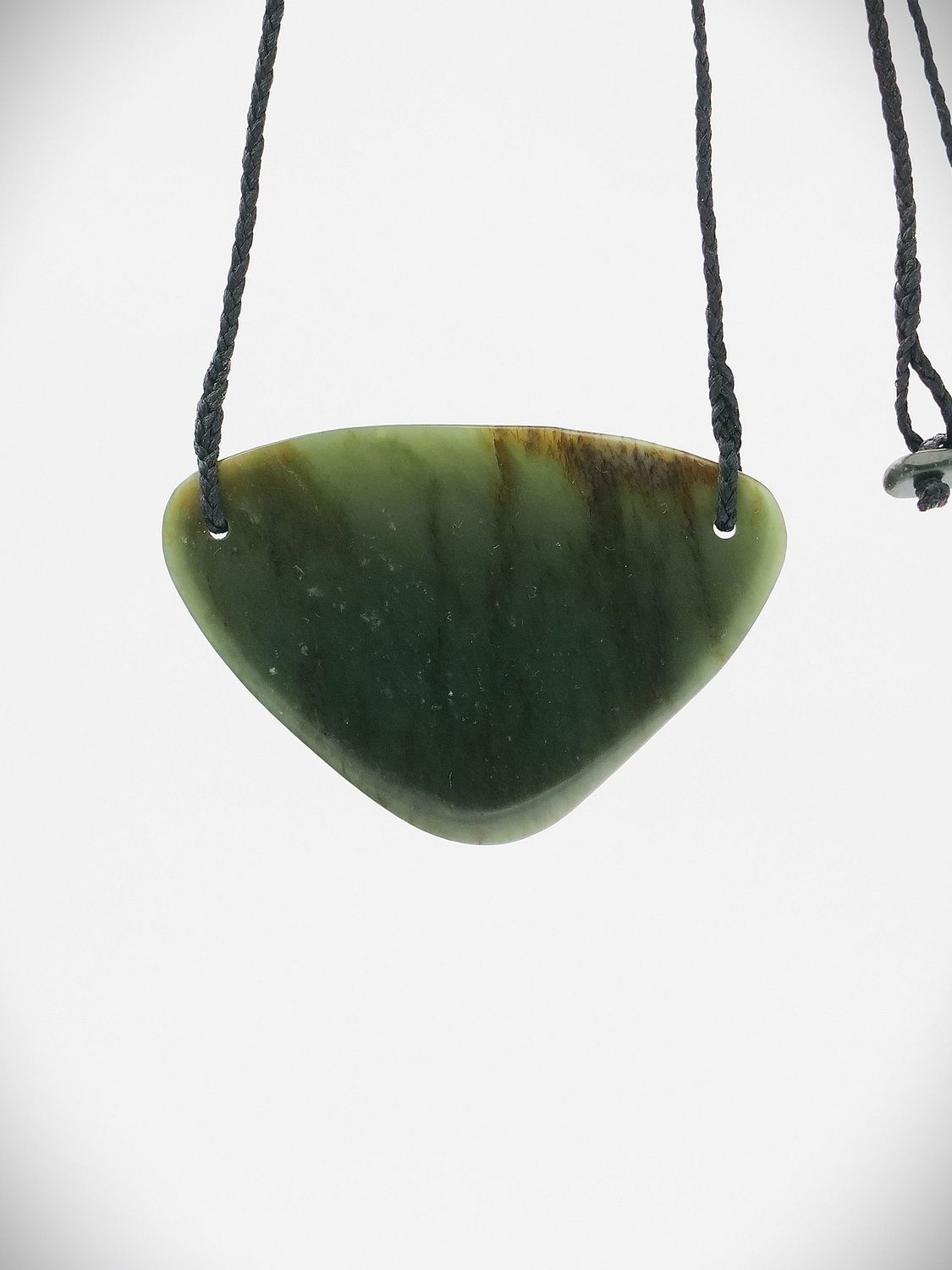 Moko Pounamu Kouma (Breastplate) NZ Genuine Inanga Greenstone - Omiru