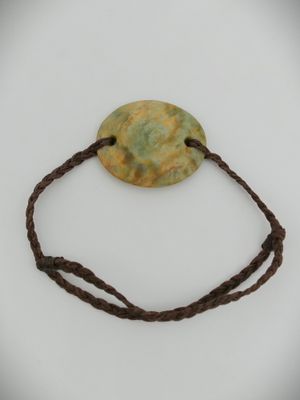 Moko Pounamu Adjustable Bracelet NZ Genuine Raukaraka Greenstone 12885