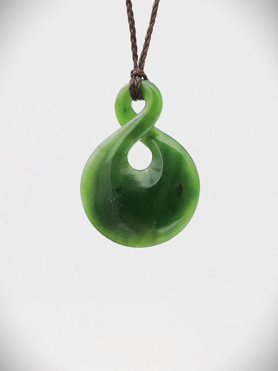 Moko Pounamu Pikorua (Twist) NZ Genuine Kahurangi Greenstone - Makarau