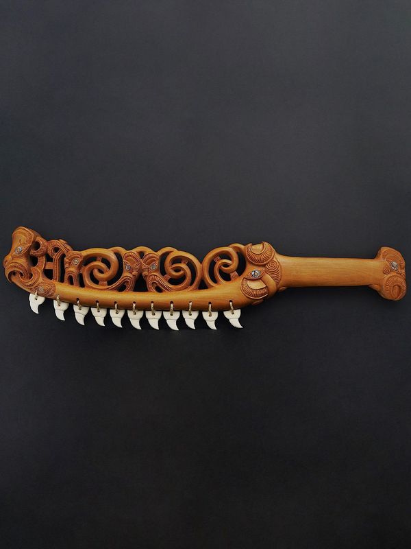 Moko Pounamu Mata Kautete NZ Genuine Rimu & Bone - Ataahua