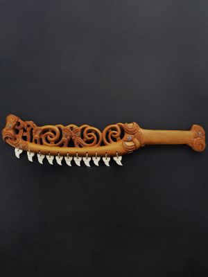 Moko Pounamu Mata Kautete NZ Genuine Rimu & Bone - Ataahua