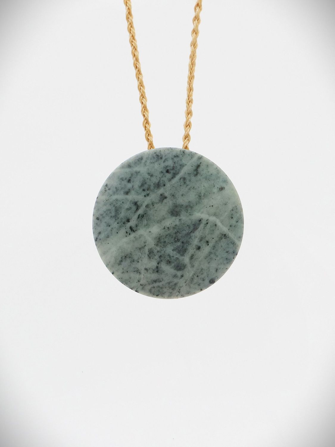 Moko Pounamu Porohita (Disc) NZ Genuine Nelson Te Tau Ihu Kokopu Greenstone - Keirunga