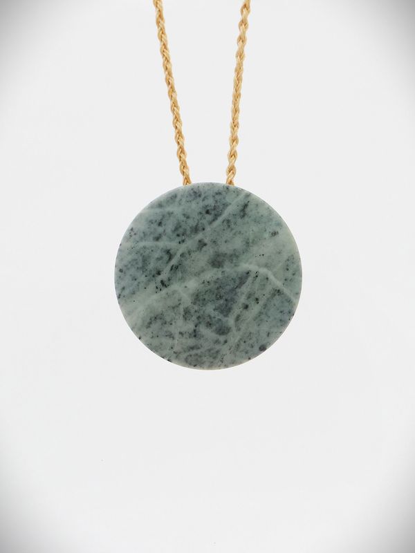 Moko Pounamu Porohita (Disc) NZ Genuine Nelson Te Tau Ihu Kokopu Greenstone - Keirunga