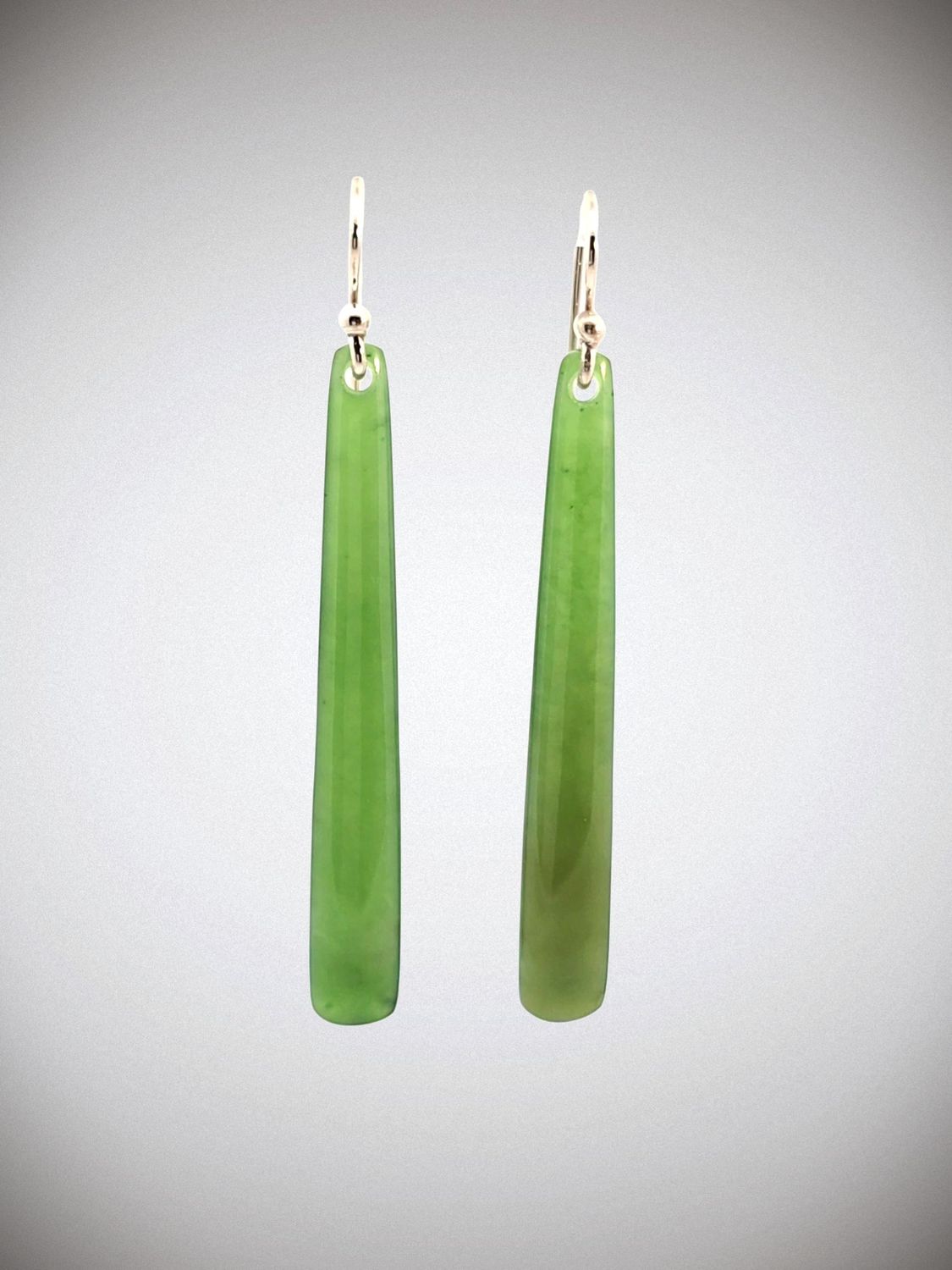 Moko Pounamu NZ Kahurangi Pounamu Greenstone & Sterling Silver Earrings - Pukenui