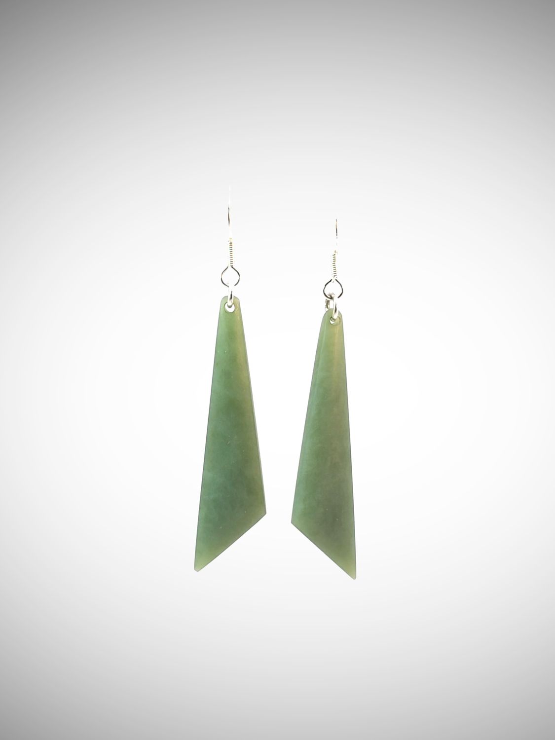 Moko Pounamu NZ Kawakawa Greenstone & Sterling Silver Earrings - Pikaroro