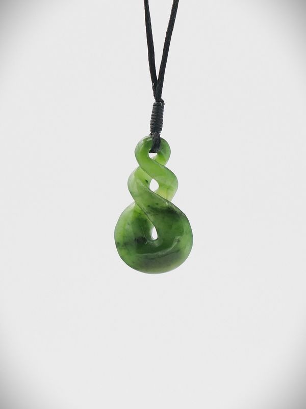 Moko Pounamu Pikorua NZ Genuine Kawakawa Greenstone - Tauweru