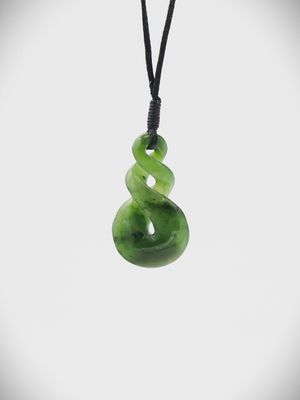 Moko Pounamu Pikorua NZ Genuine Kawakawa Greenstone - Tauweru