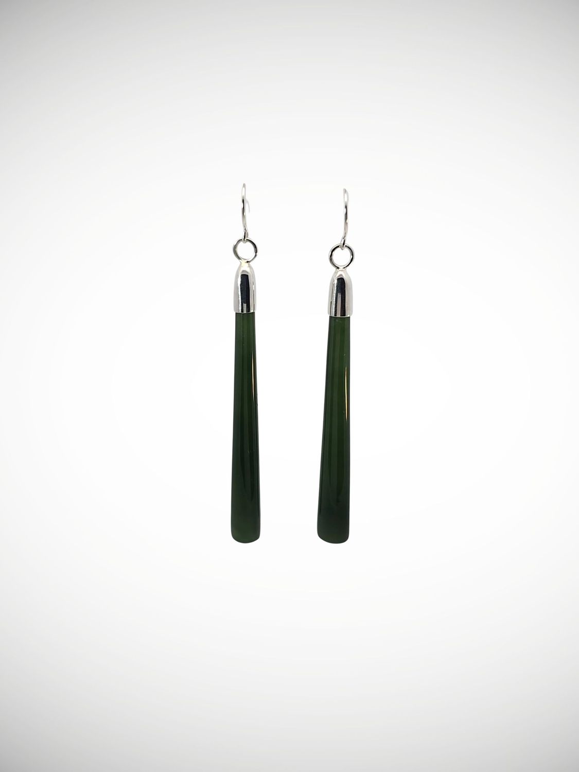 Moko Pounamu NZ Kawakawa & Sterling Silver Earrings - Whakaari