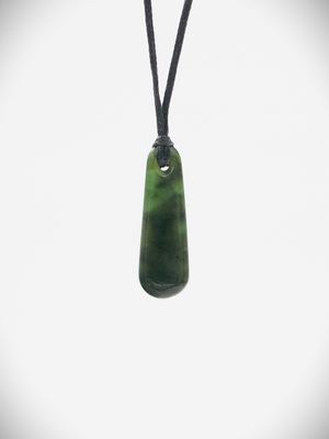 Moko Pounamu Roimata Teardrop NZ Genuine Kawakawa Greenstone - Tapora