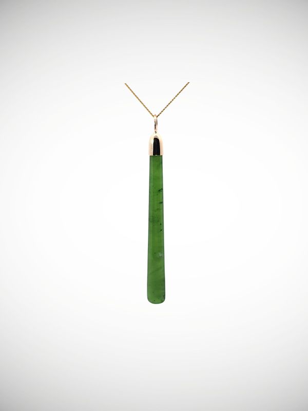 Moko Pounamu Roimata (Teardrop) NZ Genuine Kahurangi & 9ct Gold - Te Motumotu