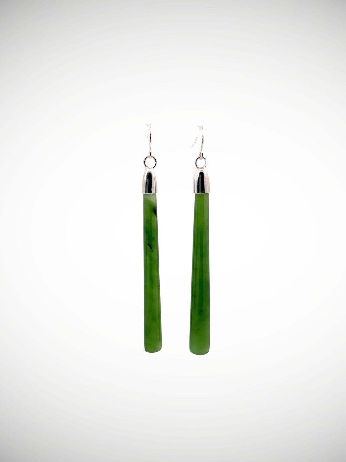 Moko Pounamu NZ Kahurangi Greenstone & Sterling Silver Earrings -  Te Houhou