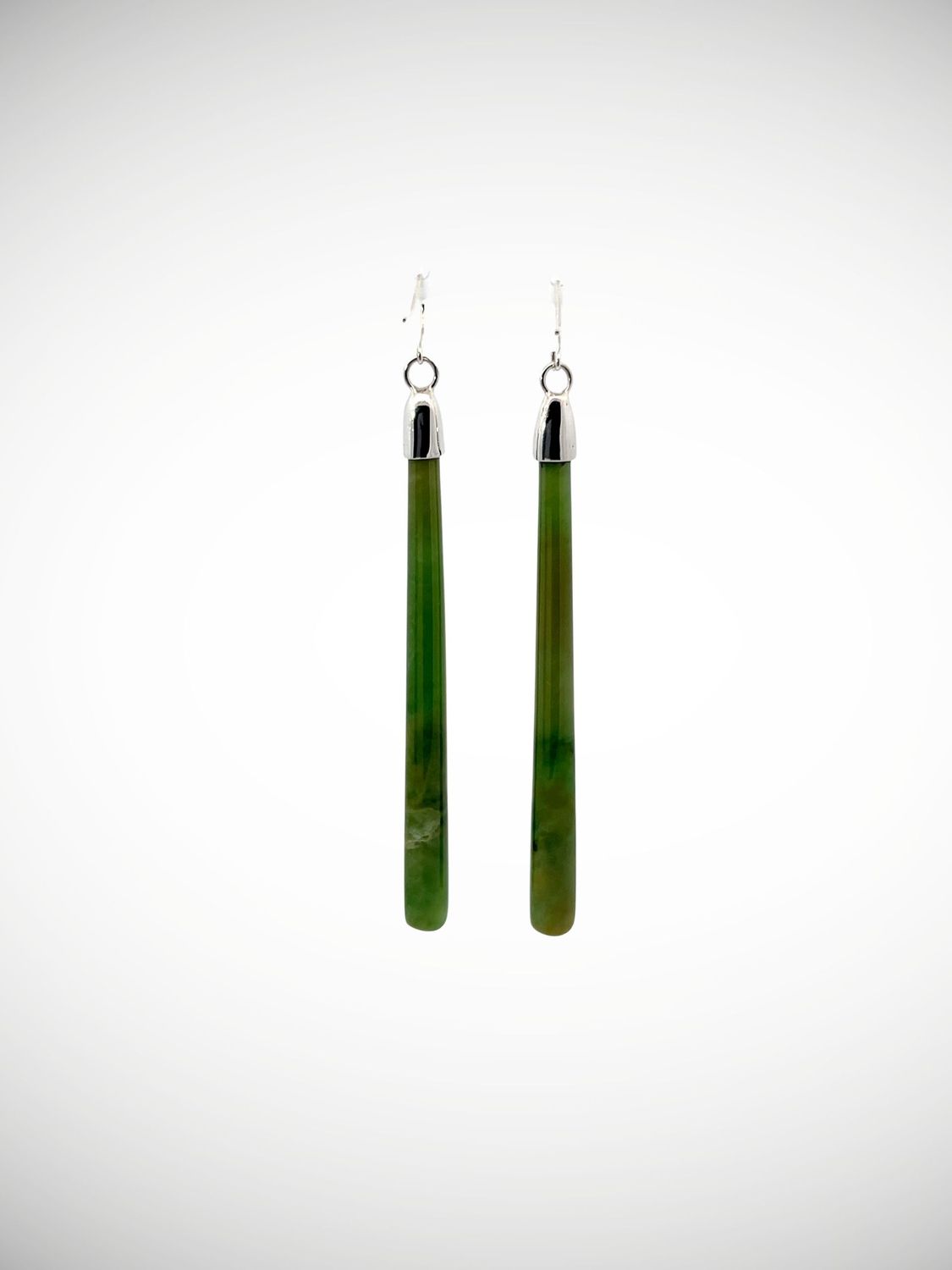 Moko Pounamu NZ Kahurangi Flower Greenstone & Sterling Silver Earrings - Rakitunu
