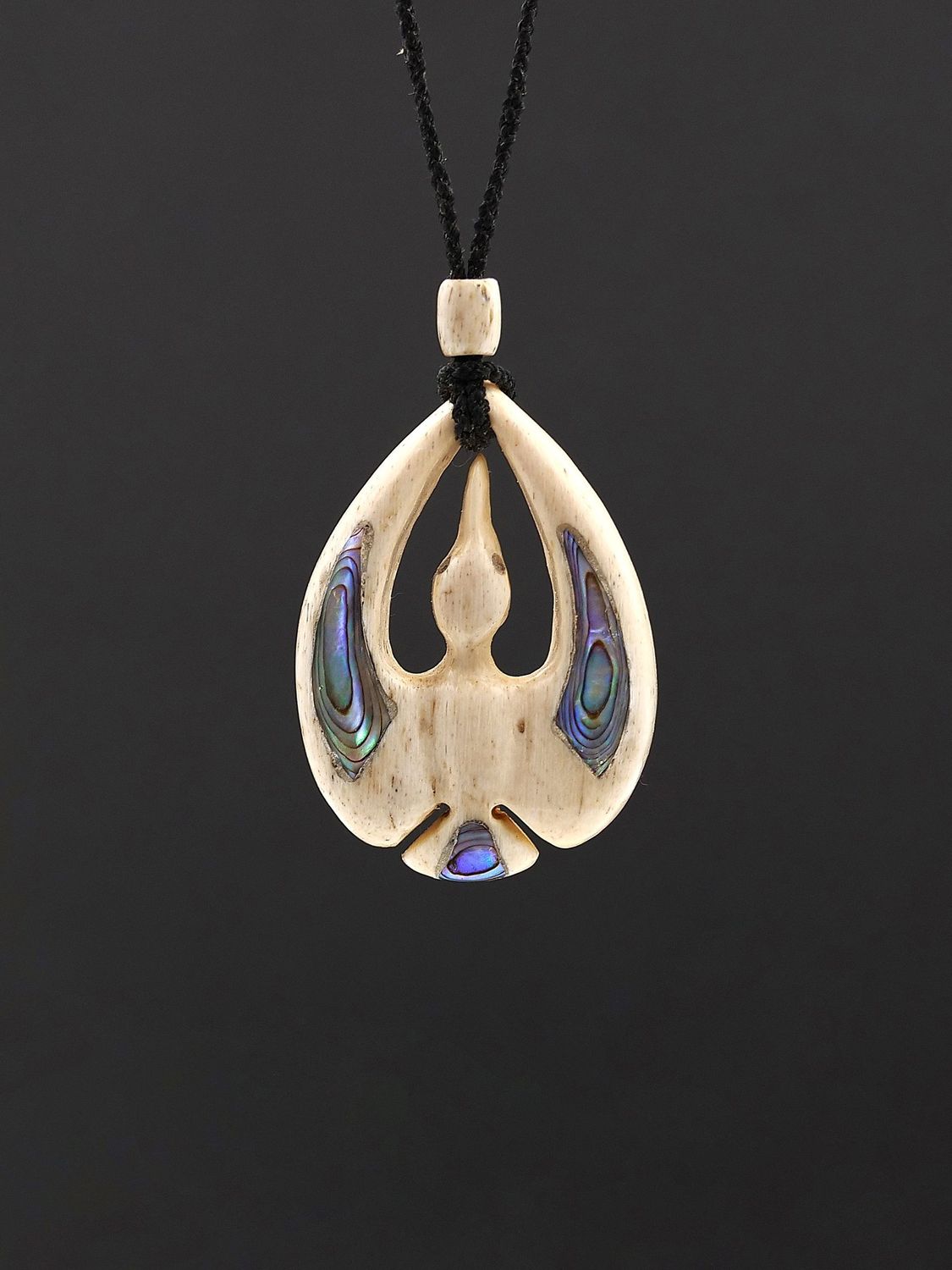 Moko Pounamu,  Toroa Genuine Whale Bone Carving - Taiaroa