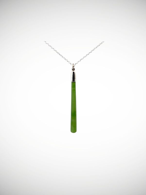 Moko Pounamu Roimata (Teardrop) NZ Genuine Kahurangi Greenstone & Sterling Silver - Patearoa