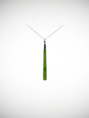 Moko Pounamu Roimata (Teardrop) NZ Genuine Kahurangi Greenstone & Sterling Silver - Patearoa