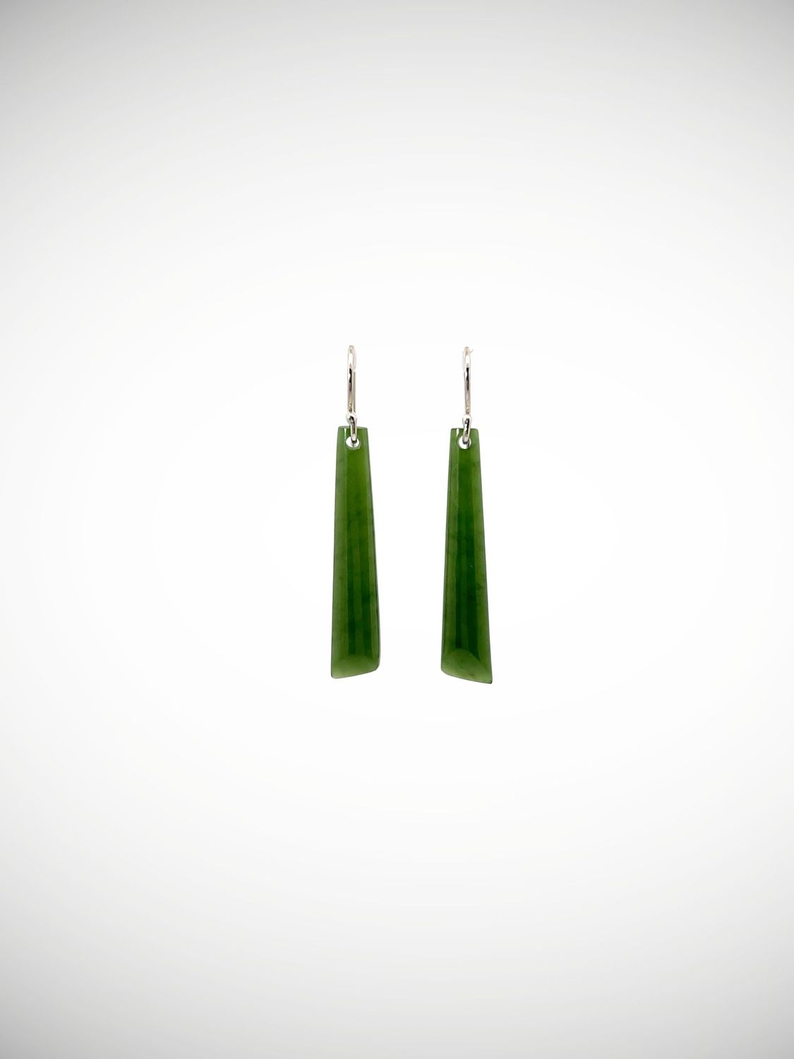 Moko Pounamu NZ Kawakawa & Sterling Silver Earrings - Tioripatea