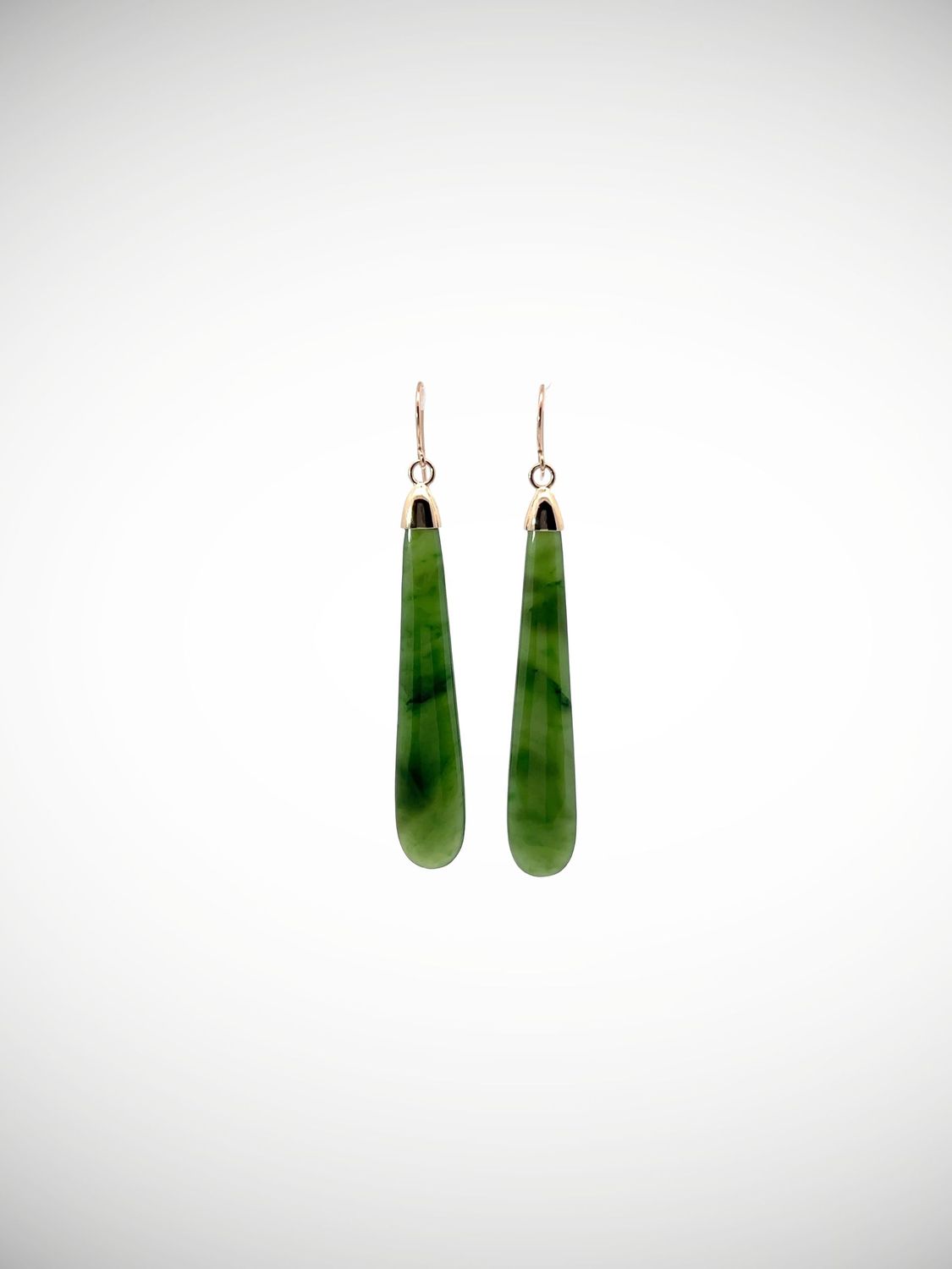 Moko Pounamu NZ Kahurangi Greenstone & 9ct Gold Earrings -  Papapounamu