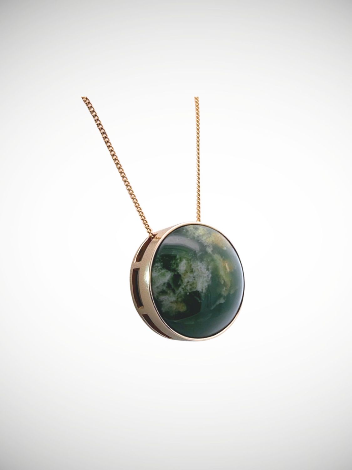Moko Pounamu Gilt Jewellery Slider NZ Genuine Kahurangi Flower Greenstone & 9ct Gold - Tapuaenuku
