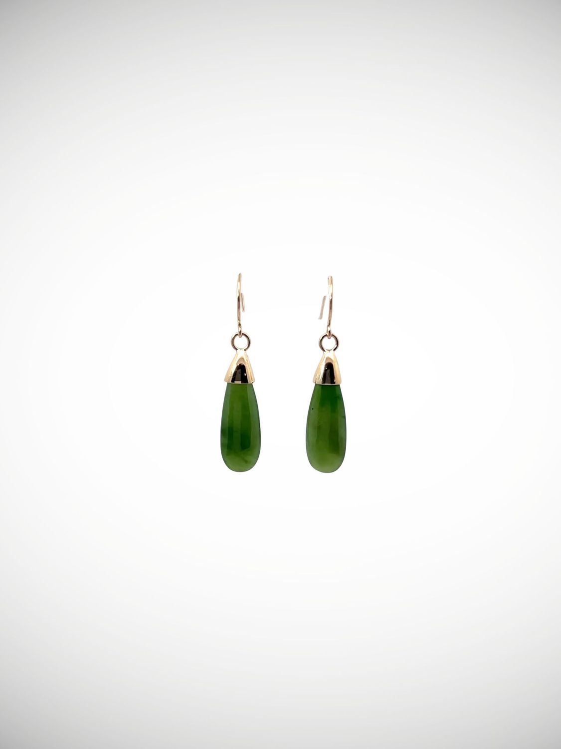 Moko Pounamu NZ Kahurangi Greenstone & 9ct Gold Earrings -  Otaneaniwa