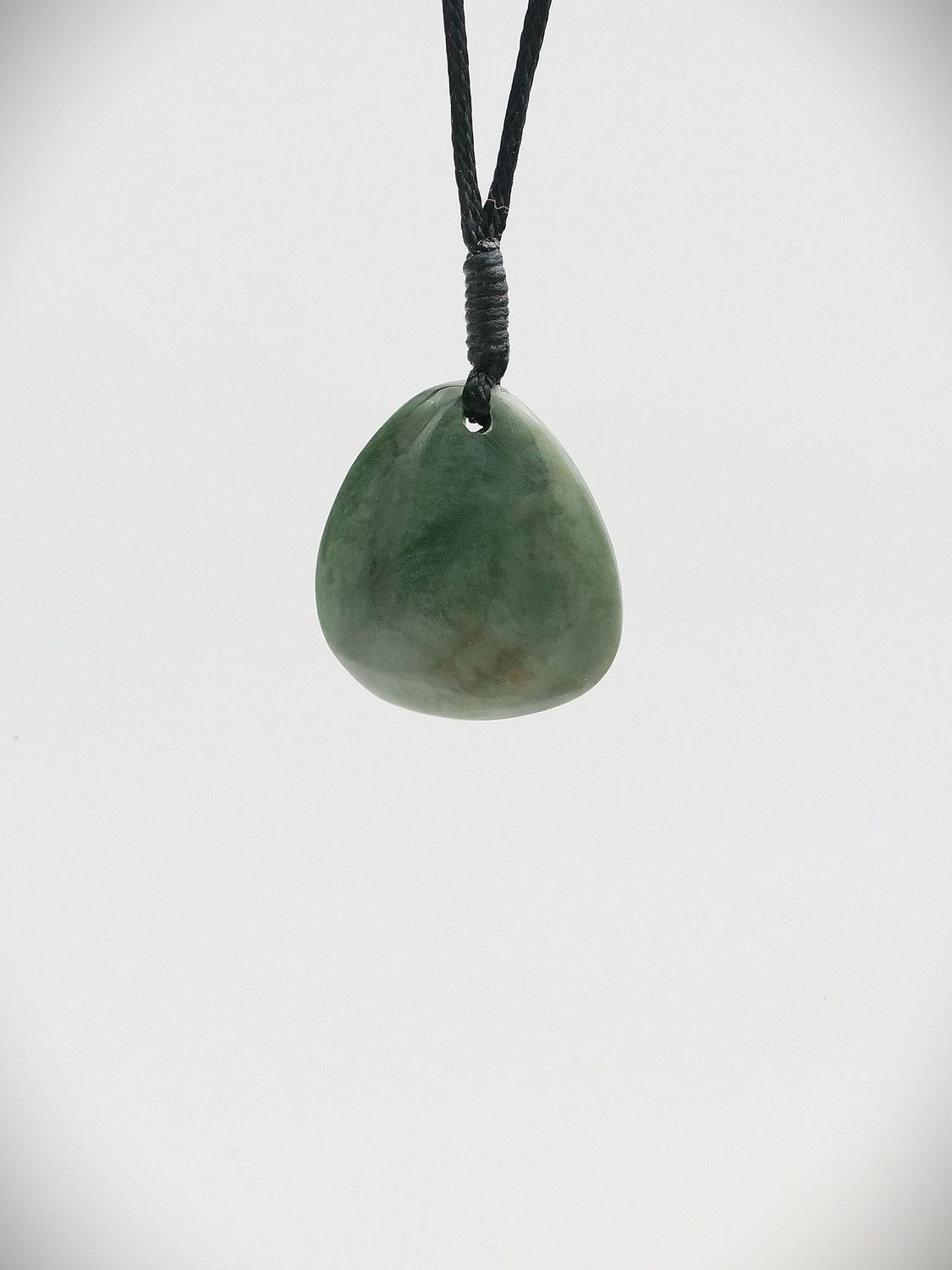 Moko Pounamu Roimata (Teardrop) NZ Genuine Inanga Flower Greenstone - Maungati