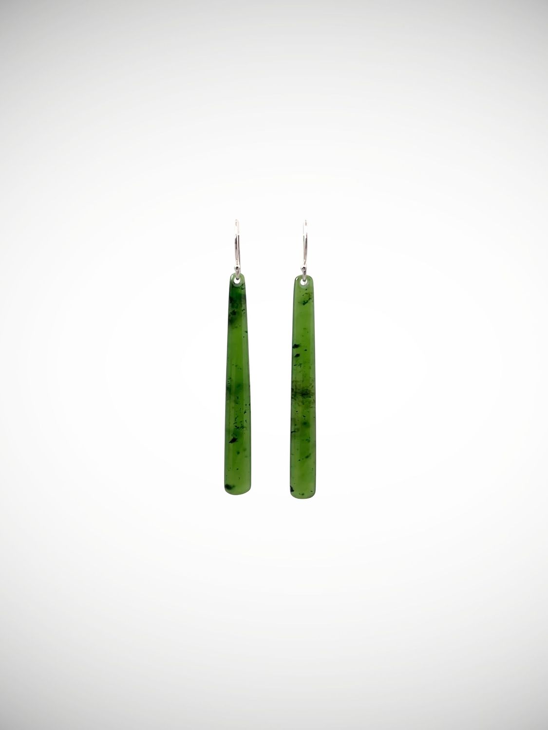 Moko Pounamu NZ Kahurangi Greenstone & Sterling Silver Earrings - Waimea