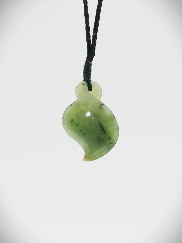 Moko Pounamu Pikorua NZ Genuine Inanga Greenstone - Wairakei