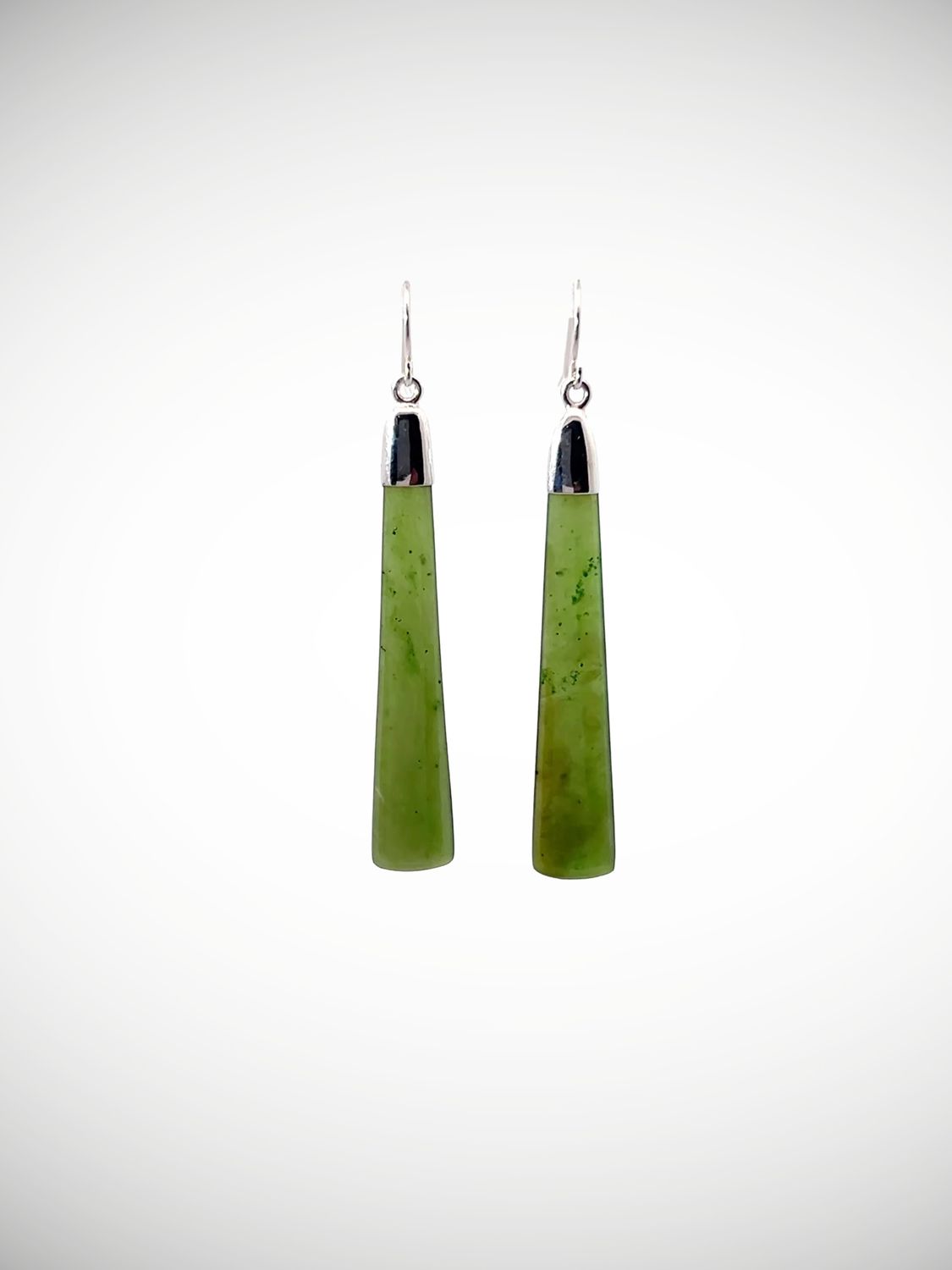 Moko Pounamu NZ Kahurangi Greenstone & Sterling Silver Earrings - Kaiapoi