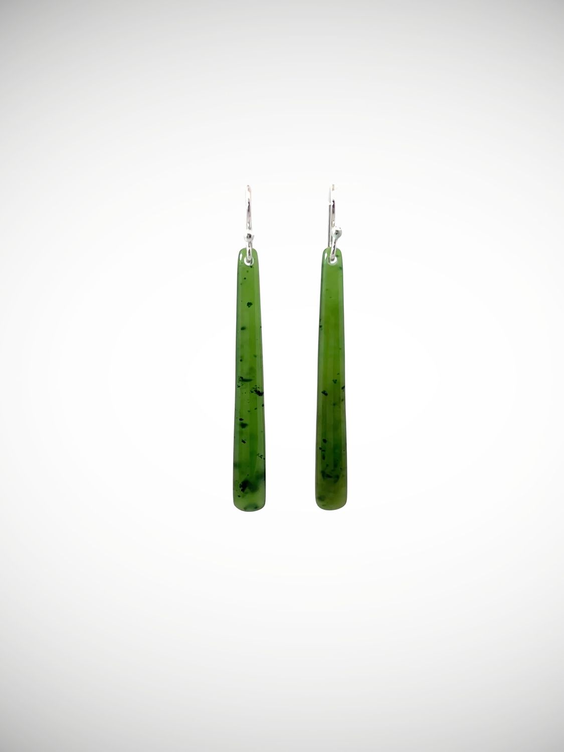 Moko Pounamu NZ Kahurangi Greenstone & Sterling Silver Earrings - Kaimoanahaehae