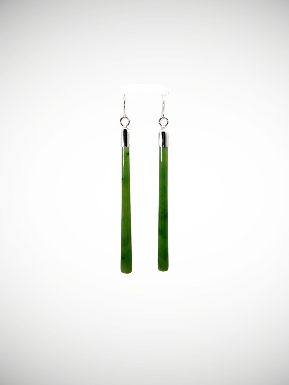 Moko Pounamu NZ Kahurangi Greenstone & Sterling Silver Earrings - Rawaru