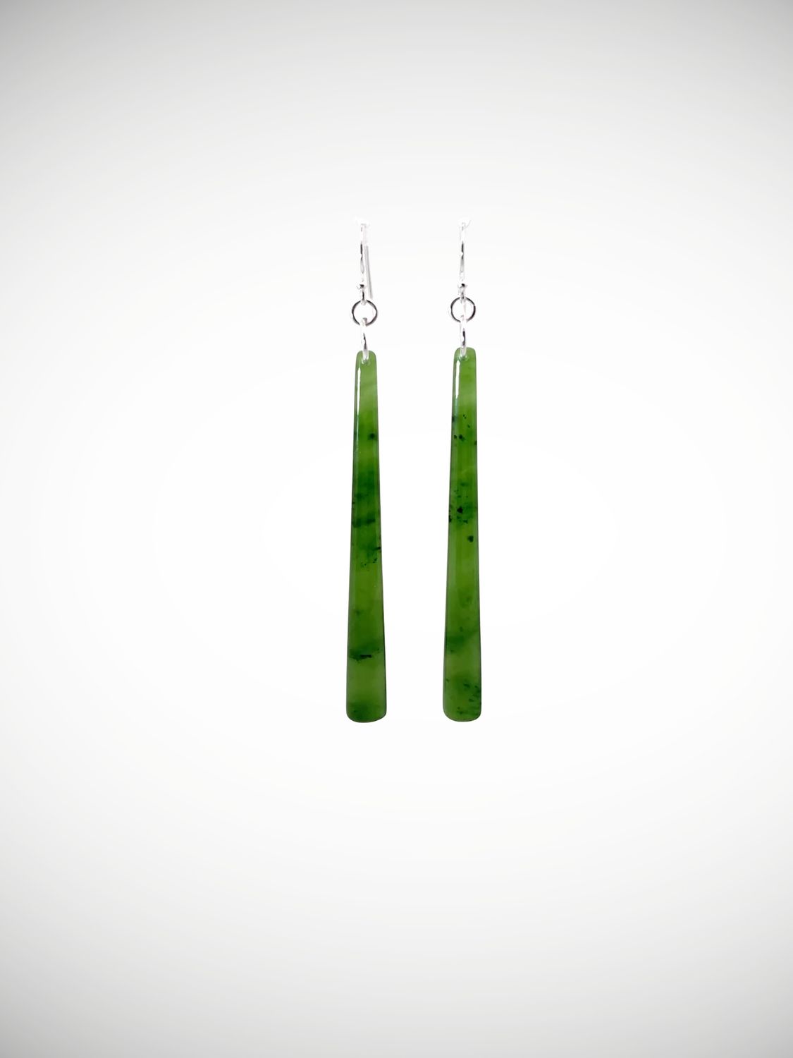 Moko Pounamu NZ Kahurangi Greenstone & Sterling Silver Earrings - Tawhai