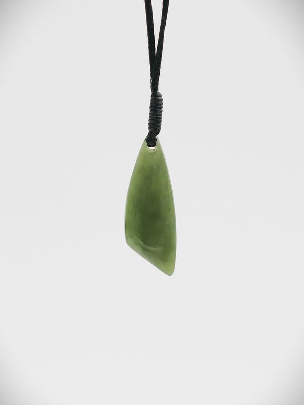 Moko Pounamu Roimata (Teardrop) NZ Genuine Inanga Flower Greenstone - Kopua