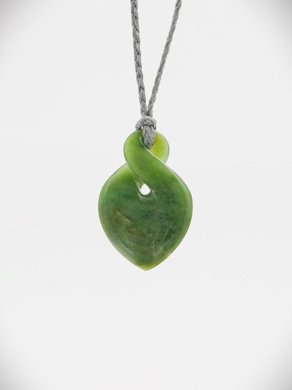 Moko Pounamu Single Pikorua NZ Genuine Marsden Flower Greenstone - Ihuraua