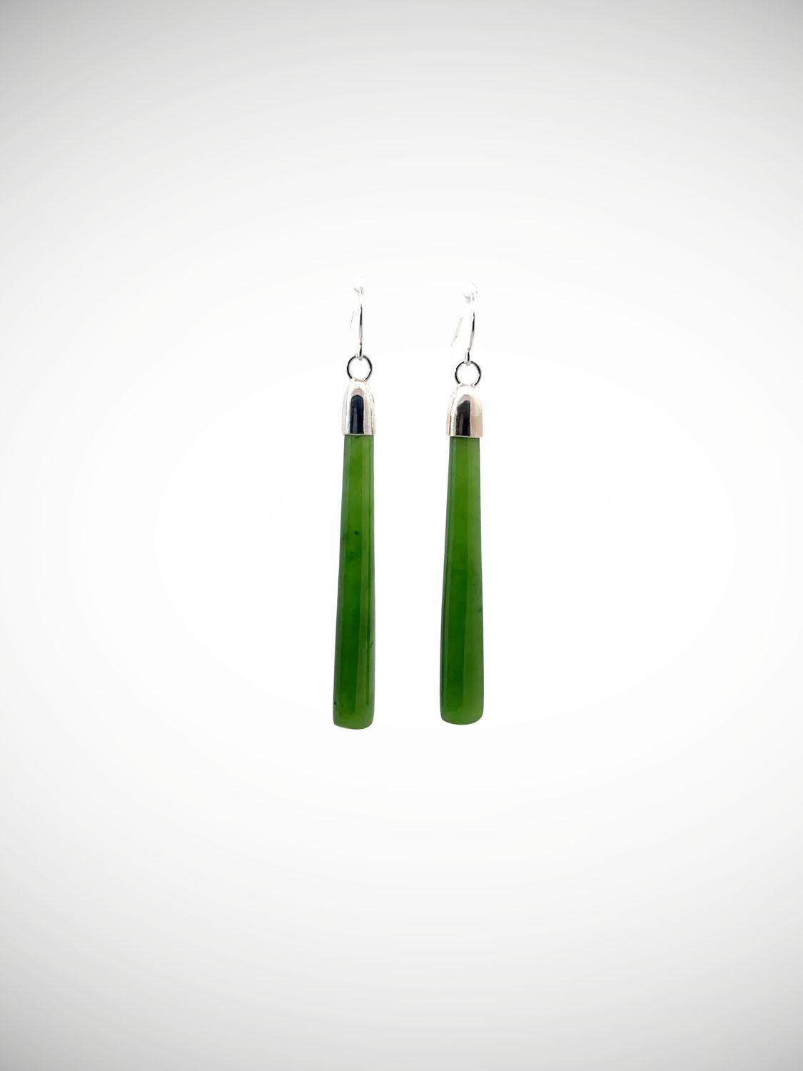 Moko Pounamu NZ Kahurangi Greenstone & Sterling Silver Earrings - Paetai