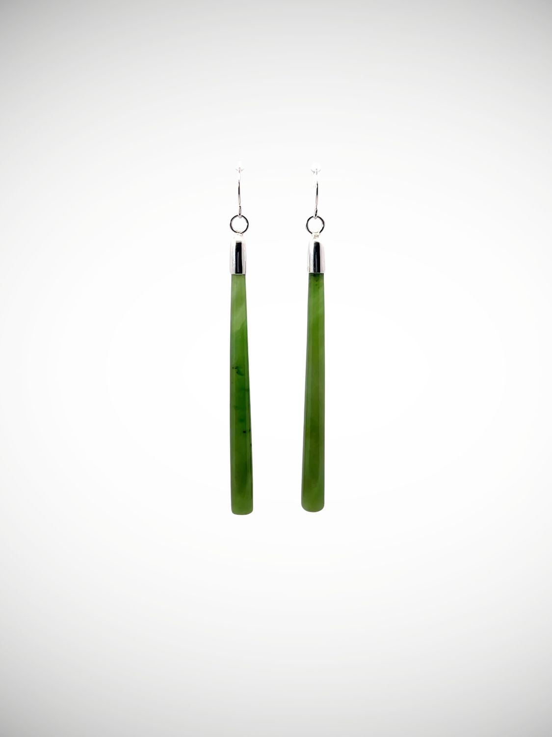 Moko Pounamu NZ Kahurangi Greenstone & Sterling Silver Earrings - Pahaua