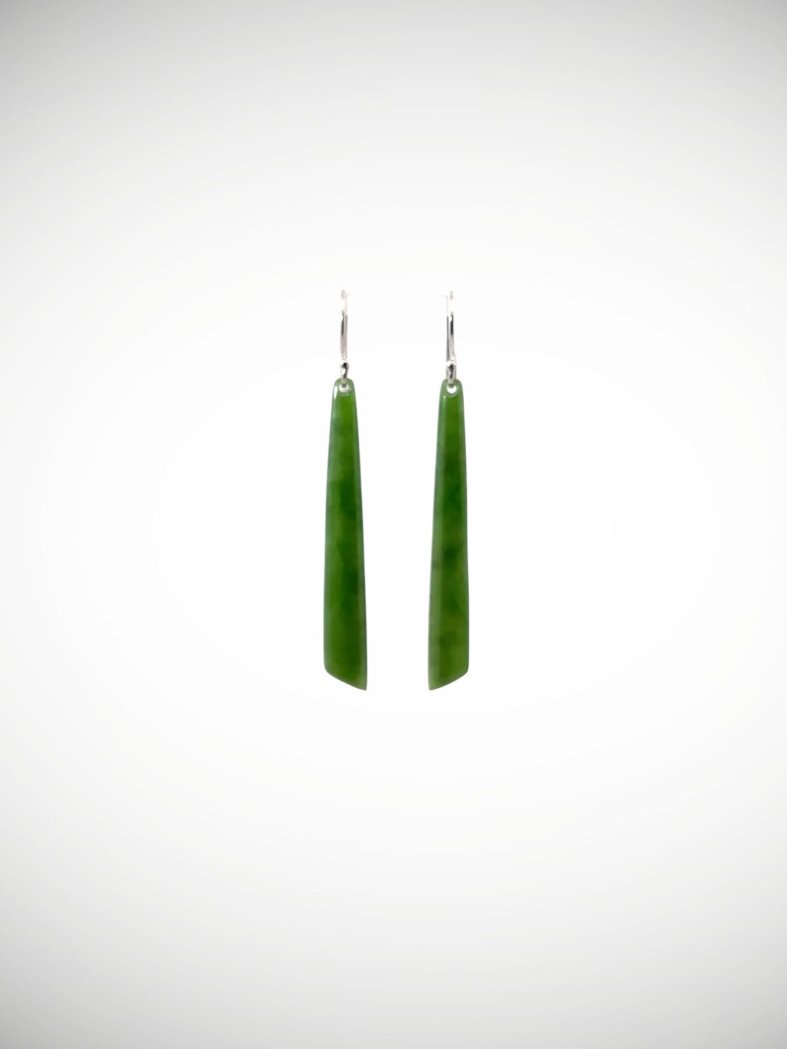 Moko Pounamu NZ Kahurangi Greenstone & Sterling Silver Earrings - Wanaka