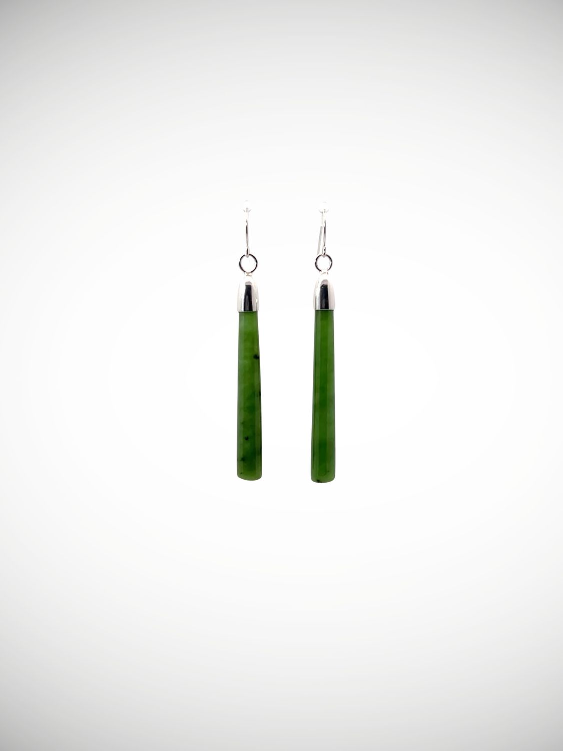 Moko Pounamu NZ Kahurangi Greenstone & Sterling Silver Earrings - Waiheke