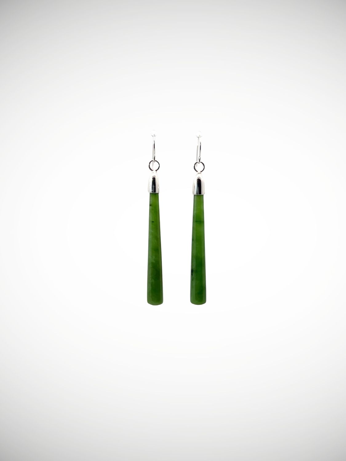 Moko Pounamu NZ Kahotea Greenstone & Sterling Silver Earrings - Te Anau