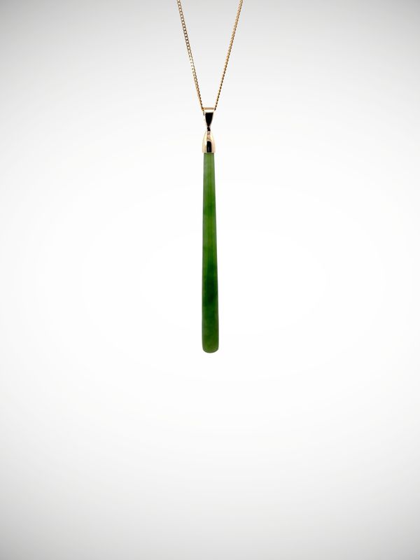 Moko Pounamu Roimata (Teardrop) NZ Genuine Kahurangi Greenstone & 9ct Gold - Hinemakawe