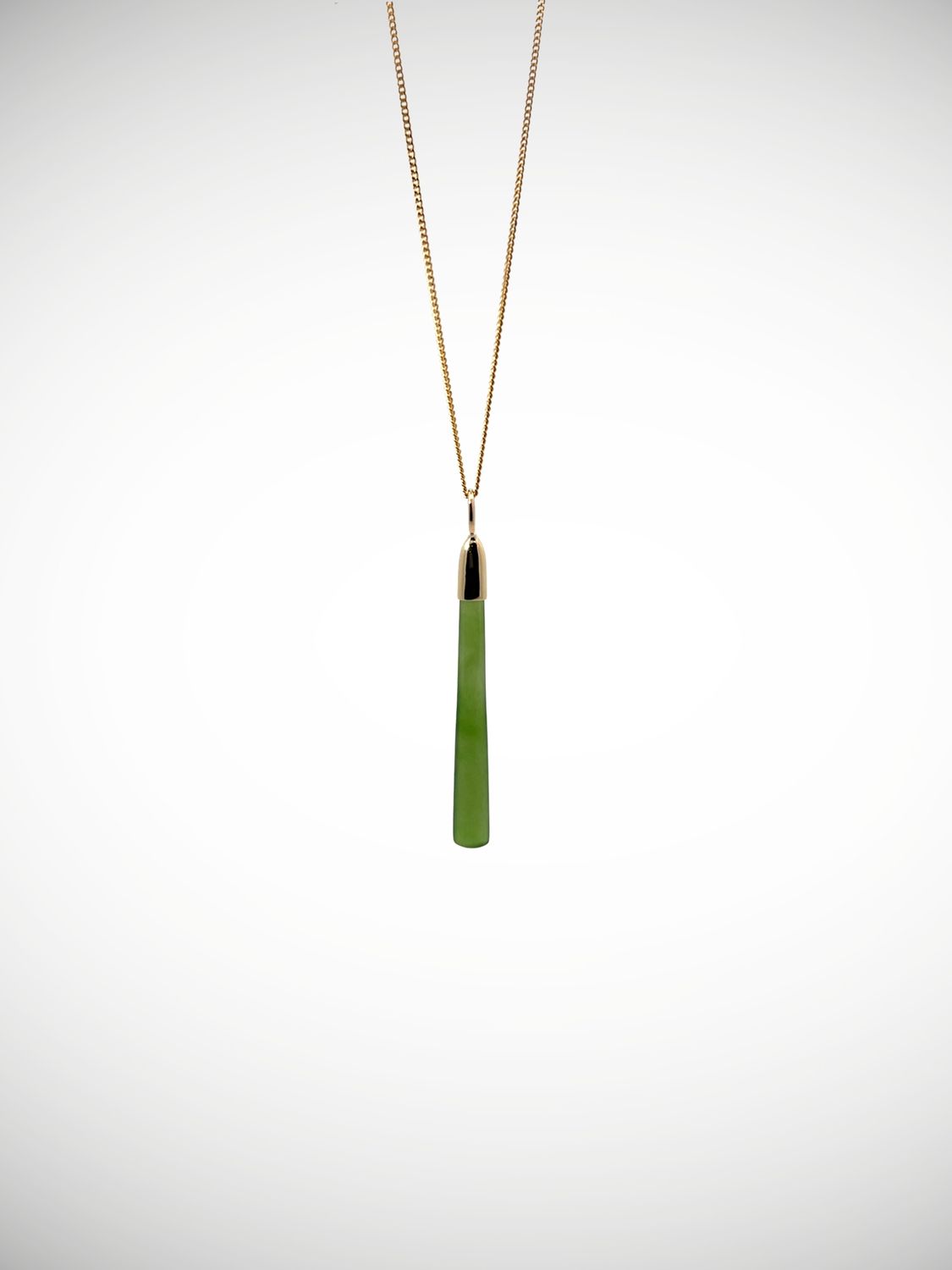 Moko Pounamu Roimata (Teardrop) NZ Genuine Kahurangi Greenstone & 9ct Gold - Hokiauau