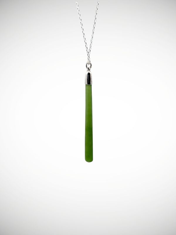 Moko Pounamu Roimata (Teardrop) NZ Genuine Kahurangi Greenstone & Sterling Silver - Taihape