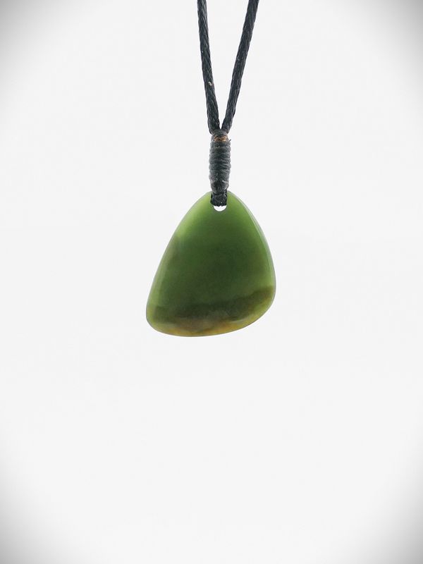 Moko Pounamu Kuru Drop NZ Genuine Kawakawa Greenstone - Ruahine