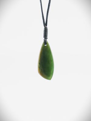 Moko Pounamu Roimata (Teardrop) NZ Genuine Marsden Flower Greenstone - Waiouru